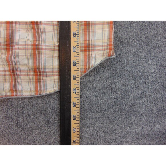 Artful‎ Dodger Shirt Mens Med Orange White Plaid Western Pearl Snaps - Picture 7 of 10
